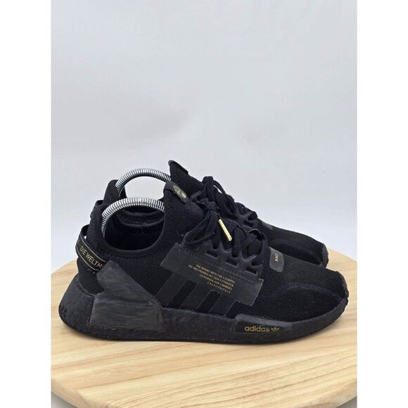 Adidas Originals NMD_R1. V2 Black Gold HP3261 Athletic Shoes  Mens  Size 6.5 - Picture 1 of 10